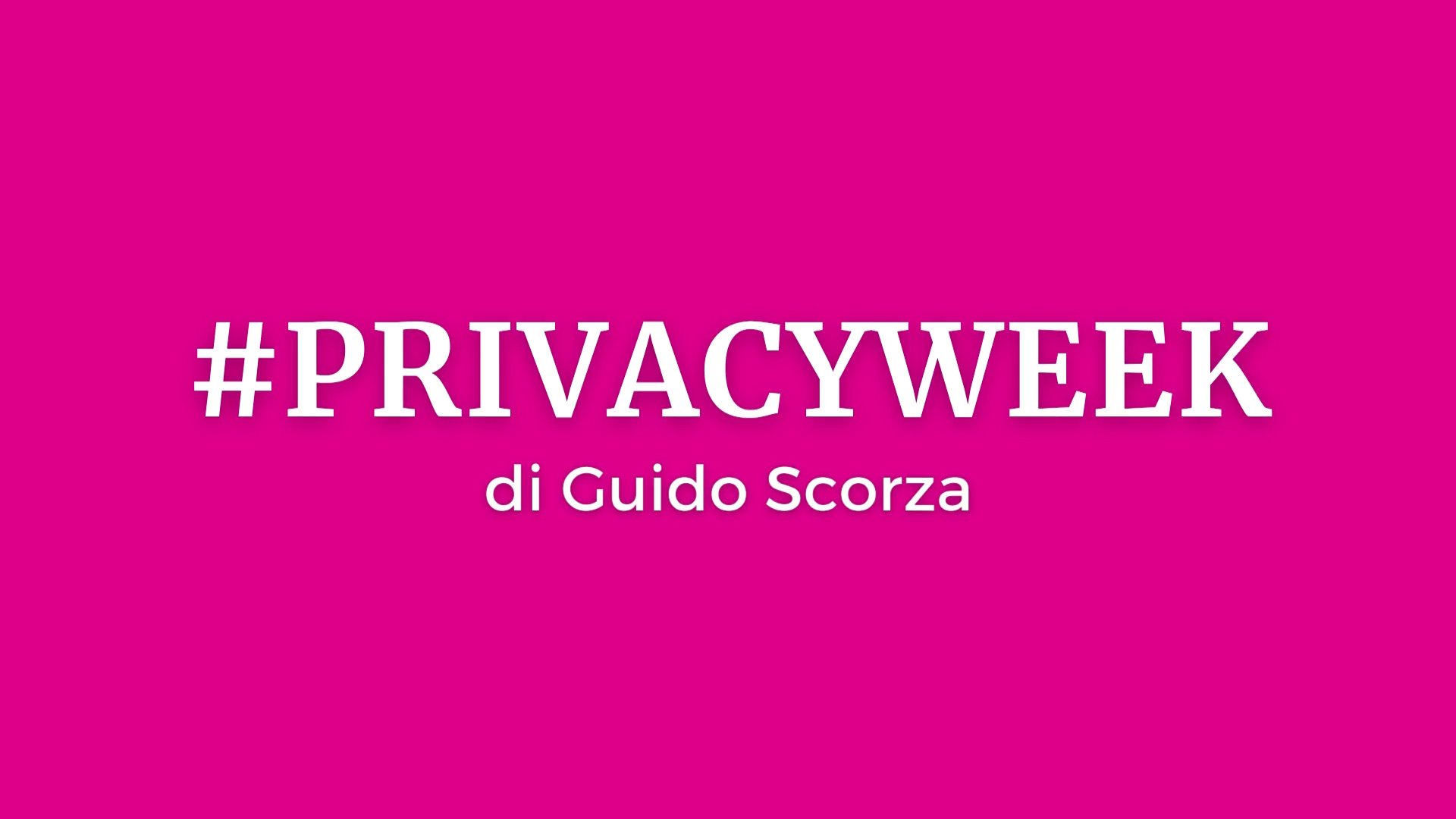 Privacy Week: 15-21 novembre