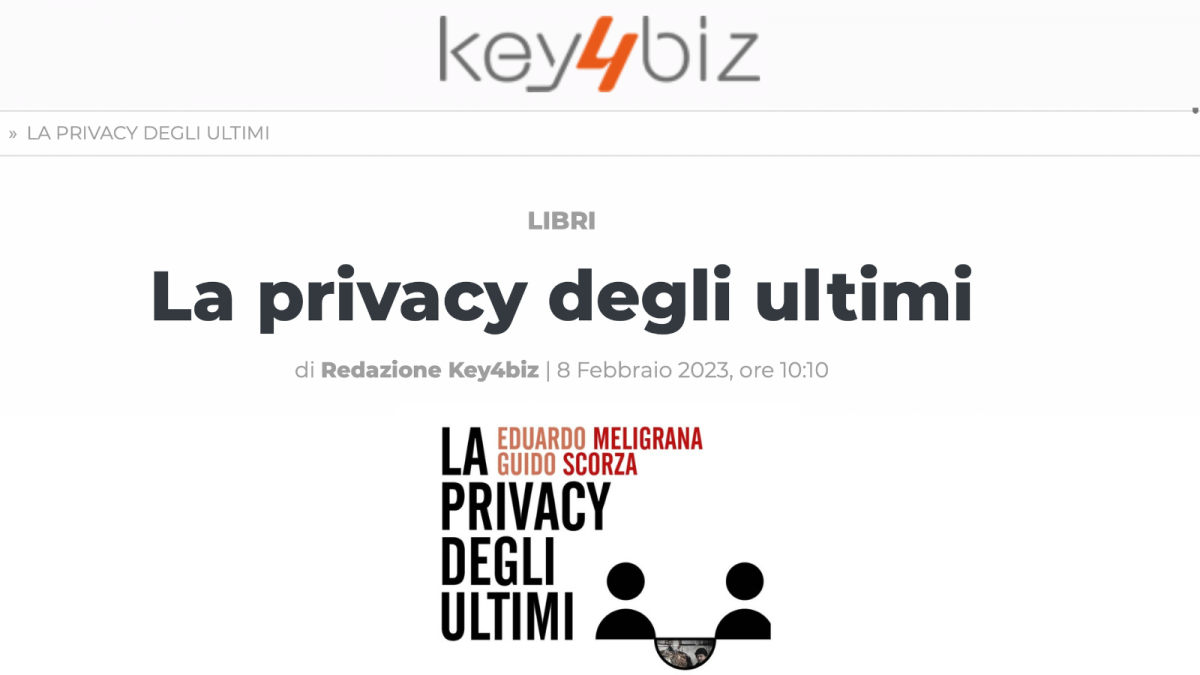 Su Key4biz, La privacy degli ultimi
