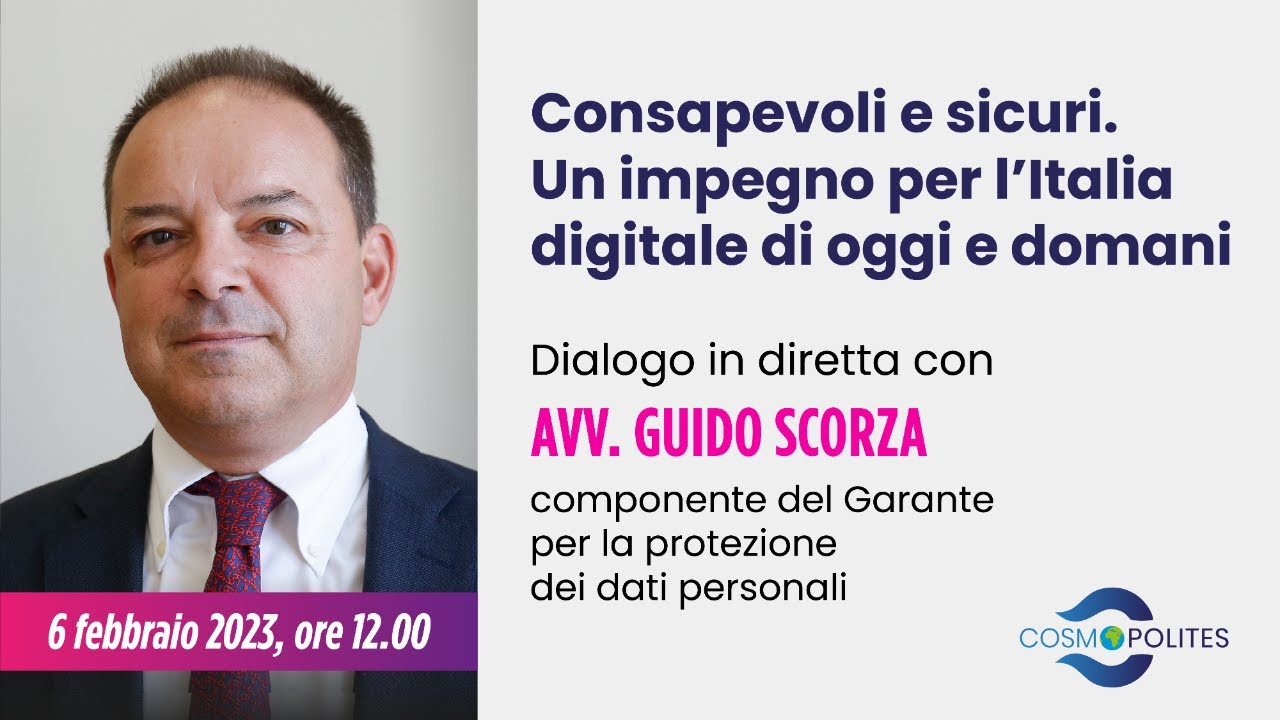 “Consapevoli e sicuri. Un impegno per l’Italia digitale di oggi e di domani”. Oggi in diretta streaming il dialogo con studenti di tutta Italia